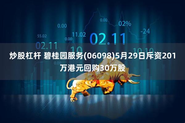 炒股杠杆 碧桂园服务(06098)5月29日斥资201万港元回购30万股